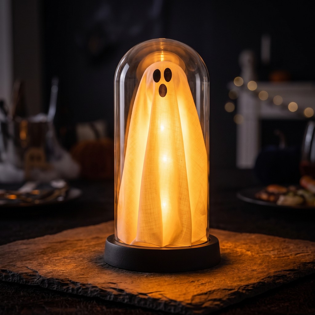 ฮาโลวีน Ghost Decor Light ในร่ม Light up Ghost ประวัติศาสตร์น่ารักสําหรับ Mantel, ข้างเตียง