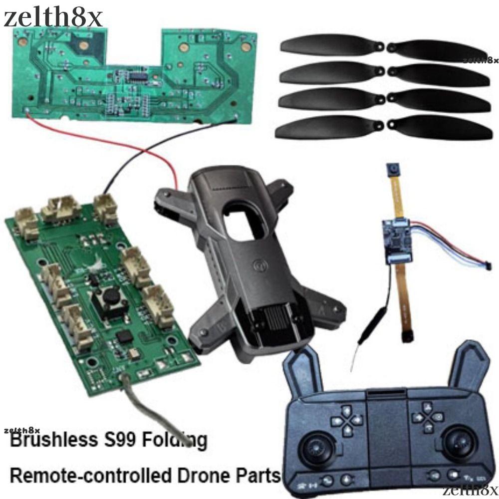 ZELTH ใบพัดไร้แปรงถ่าน S99, 10 รูปแบบ Universal Folding Remote-Control Drone Parts, สีดํารีโมทคอนโทร