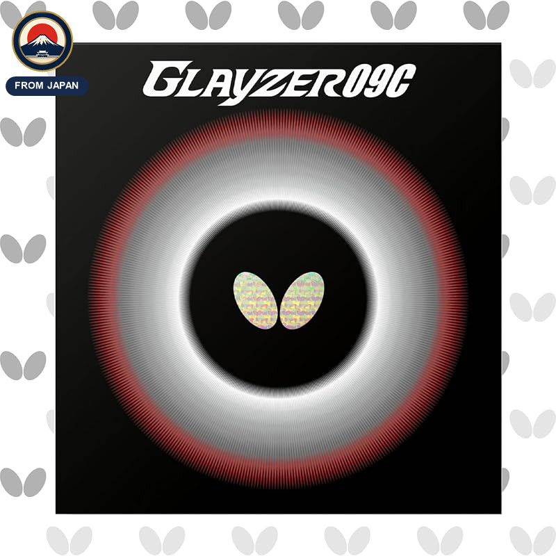 Butterfly Glazer 09C Table Tennis Rubber - High Tension, Sticky, Made in Japan, Available in Red and