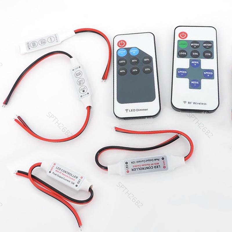 12V mini RGB Led Strip light 9Keys 11Keys 3Keys รีโมทคอนโทรล DC สายไฟ TH26B2