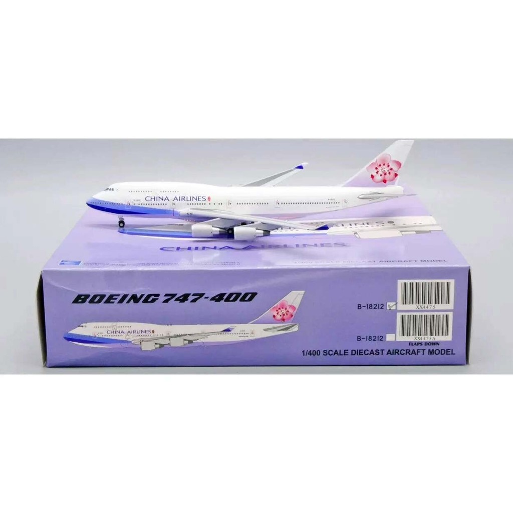 [สต๊อกพร้อมเดี่ยว] JC-Wings โบอิ้งโบอิ้ง B747-400 China Airlines China Airlines B-18212 Wing Version