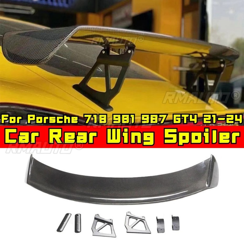 Premium-สําหรับ718 981 987 GT4 คาร์บอนไฟเบอร์รถด้านหลังสําหรับ Porsche 718 981 987 GT4 สไตล์ 2021-20