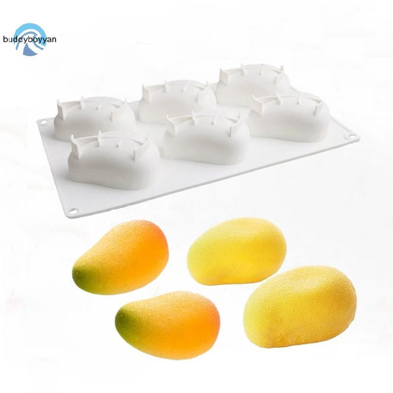 Teeny-weeny 3D Mango Design ซิลิโคนแม่พิมพ์เค้ก Party Pastry Bakeware ผลไม้มูสเค้ก Mould ครัวเกรดอาห