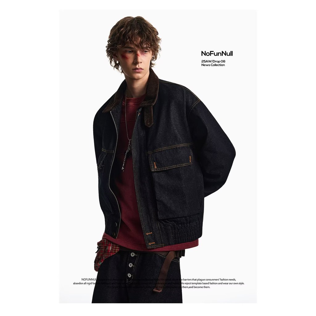 ฤดูใบไม้ร่วง Original Cowboy Cowboy Coat, ผู้ชายเสื้อผ้าทํางานแบบสบายๆ, Rascal และหล่อ Retro Jacket,