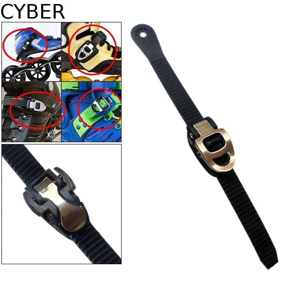 CYBER Skate Shoes Straps, Adjustable Professional Roller Skate Shoes Buckle, Universal Alloy Black R