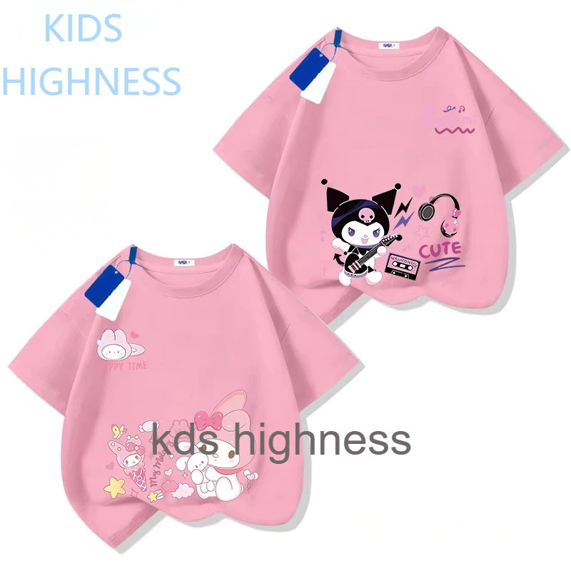เสื้อผ้าเด็ก แฟชั่น sanrio kuromi mymelody ผ้าฝ้าย น่ารัก การ์ตูน เสื้อคอกลม เสื้อยืด ส่งเร็ว จัดส่งจากไทย