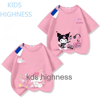 เสื้อผ้าเด็ก แฟชั่น sanrio kuromi mymelody ผ้าฝ้าย น่ารัก การ์ตูน เสื้อคอกลม เสื้อยืด ส่งเร็ว จัดส่งจากไทย