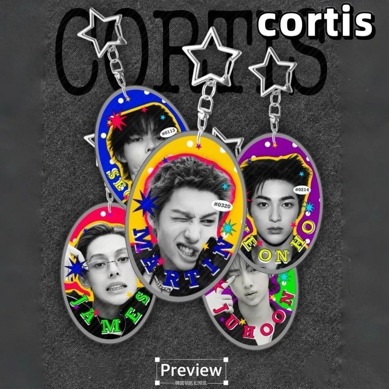 CORTIS/Cortis สินค้าจี้อะคริลิคพัดลมรูปไข่พวงกุญแจเชียร์/Oplkv