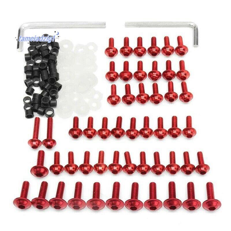 158PCS Universal รถจักรยานยนต์ Fairing สกรูถั่วชุด Moto Body Work Bolts สกรูสําหรับ YZF R1 R6 R3 200