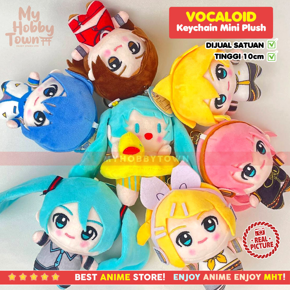 GANTUNGAN พวงกุญแจตุ๊กตา Vocaloid Mini Plush – คอลเลกชันตุ๊กตาตัวละคร Ikonik