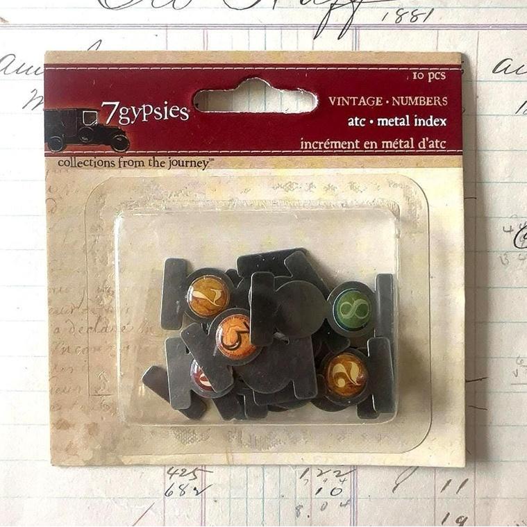 7Gypsies METAL INDEX แท็บหมายเลขวินเทจ