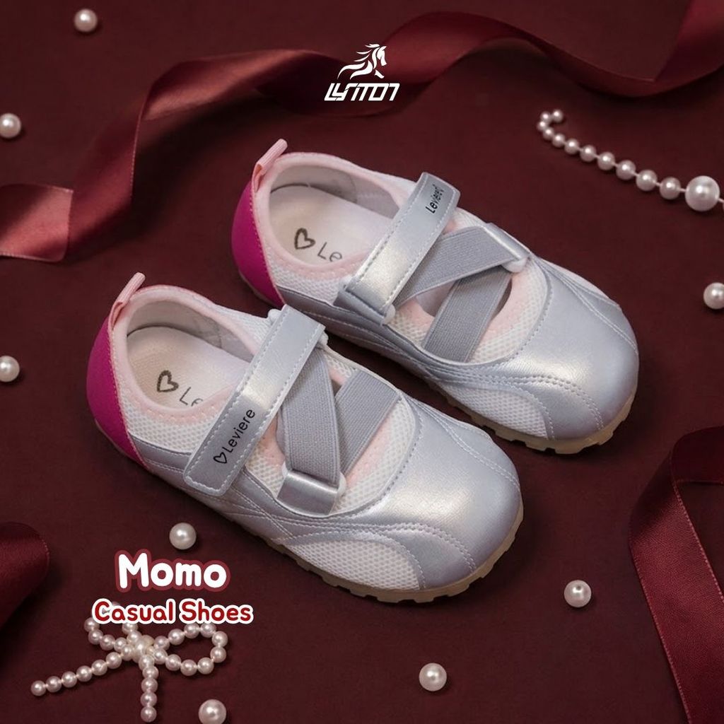 LYT Momo SIZE 23-36 Girls Casual Sport Shoes Flats รองเท้าผ้าใบฟรีกล่อง LV0716