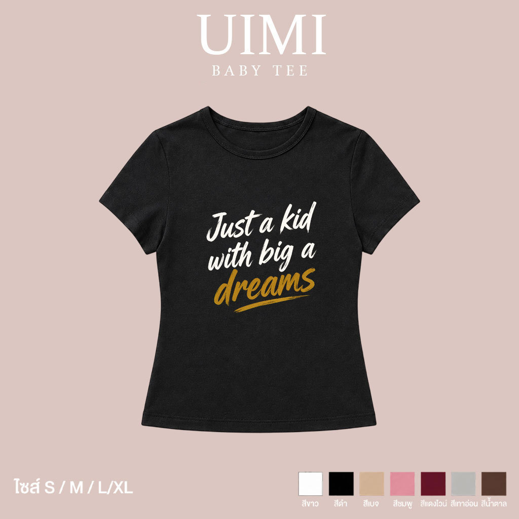(พร้อมส่ง24ชม.) UIMI เสื้อยืดผู้หญิง Baby Tee แขนสั้น Slim Fit คอกลม ลายแมวน่ารัก Lovely Cat สไตล์คิวท์