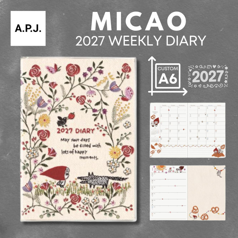2027 Planner MICAO Custom A6 Weekly Diary