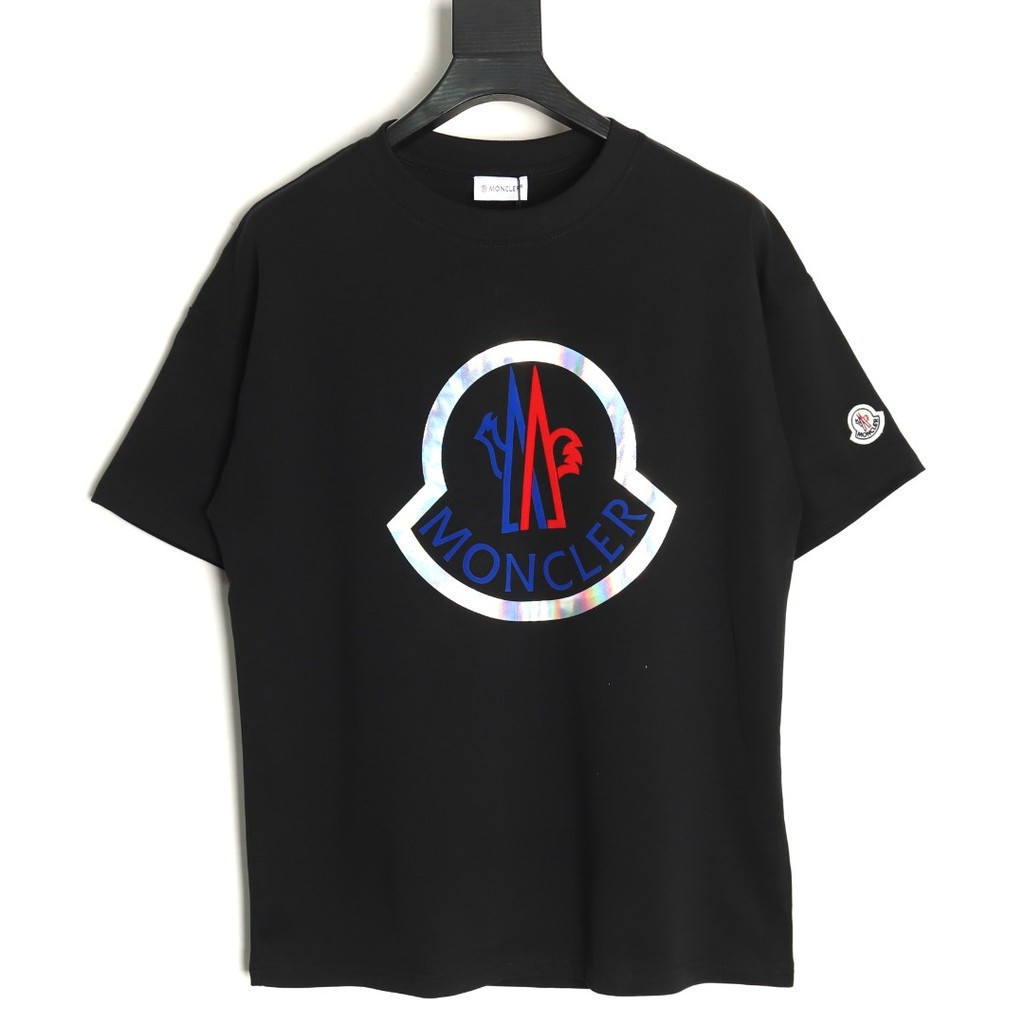 Moncler/Mengkou 2026 รอบคอแขนสั้นเสื้อยืดคู่สไตล์ผู้ชาย Bottoming เสื้อ 2025 ฤดูใบไม้ร่วงฤดูใบไม้ผลิ