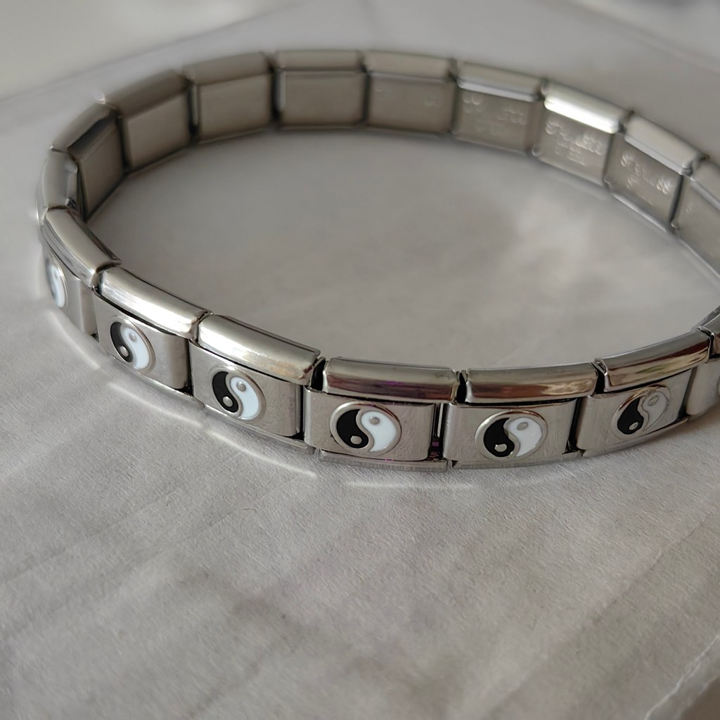 italian charm bracelet แท้ สร้อยข้อมือ Charm Module Tai Chi Bracelet Module Bracelet One Piece 18 Co