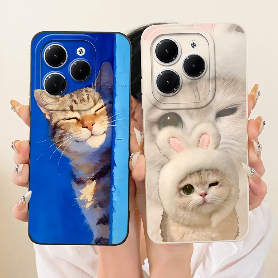 สําหรับ Infinix Hot 40 Pro 40i ฝาครอบ X6837 X6837 X6836 น่ารักการ์ตูนซิลิโคนนุ่มเปลือกป้องกันสําหรับ