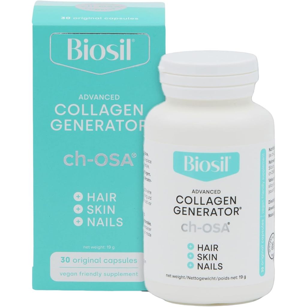 เครื่องกําเนิดไฟฟ้าคอลลาเจน Biosil - 30 แคปซูล - พร้อมการจดสิทธิบัตร ch-OSA Complex - Generene และปก