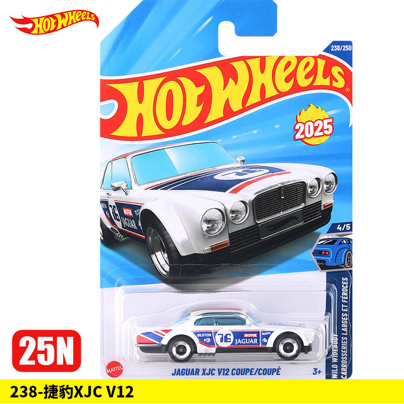 Hot Wheels รถโลหะผสม Hot Wheels 2025N No. 238 Jaguar XJC V12 รถรุ่น C4982