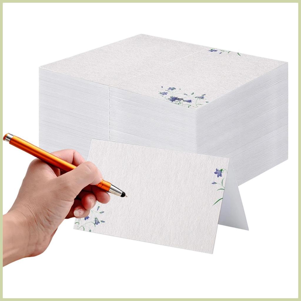 การ์ดชื่อสําหรับการตั้งค่าตาราง 3.54x1.97 นิ้วดอกไม้หนา Cardstock ที่นั่ง Place การ์ดสําหรับงานแต่งง