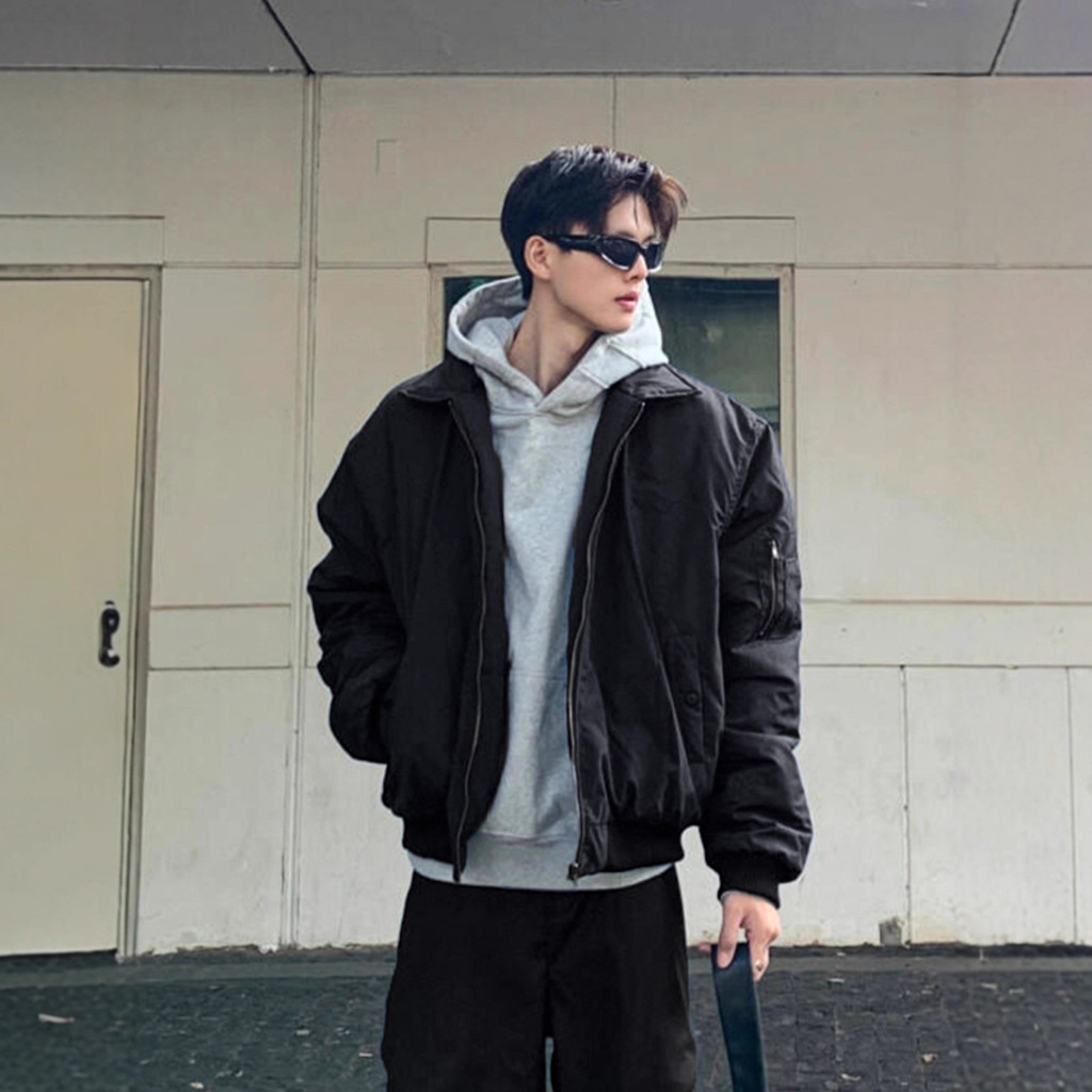 American Bomber Bomber Bomber Jacket เสื้อแจ็คเก็ตผู้ชาย High Street cleanfit Jacket