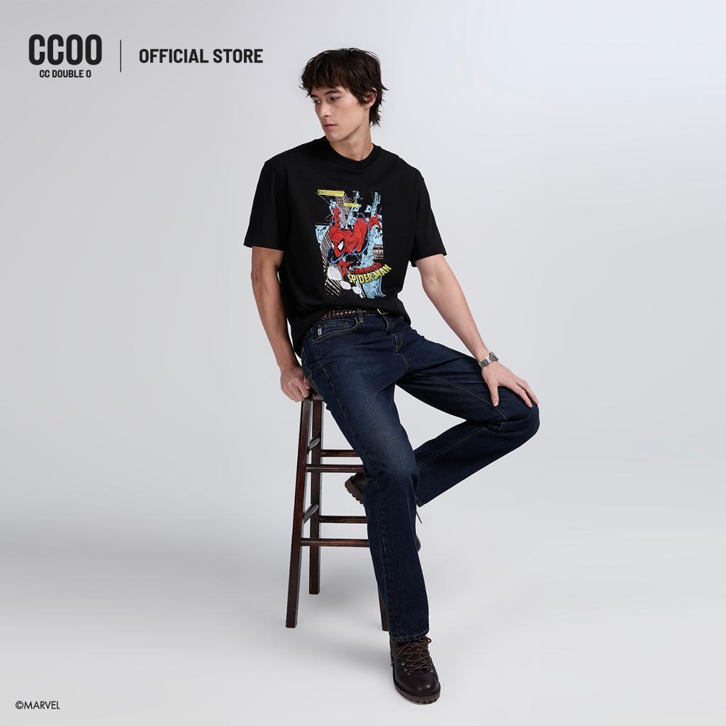 CC DOUBLE O Spiderman Classic Comic เสื้อยืดผู้ชาย Spiderman รูปแบบการ์ตูนเสื้อยืดรุ่น O26WGMA149 (A