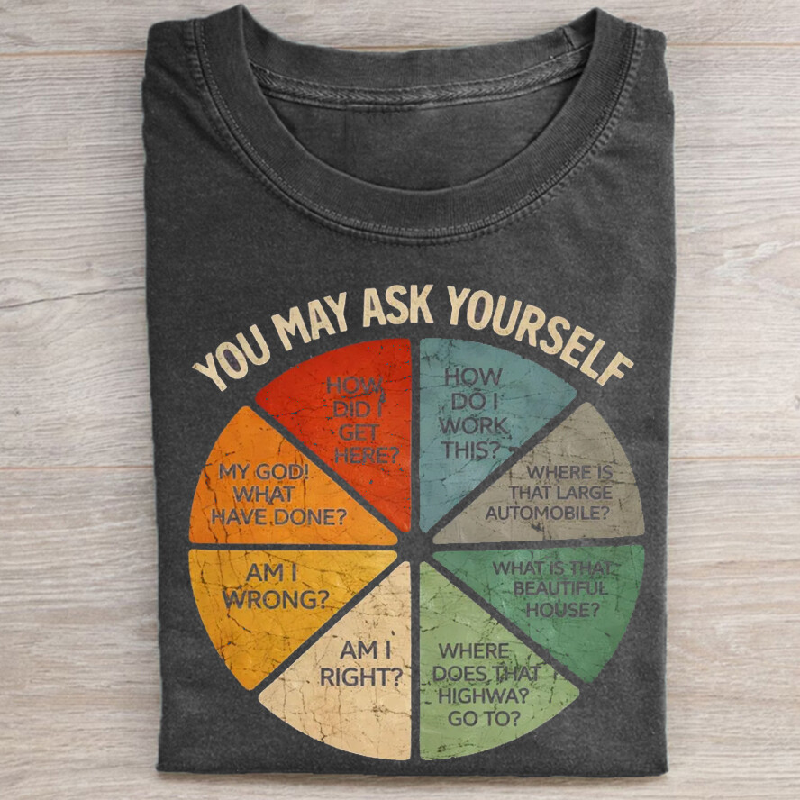 เสื้อยืดเพลง Vintage ถาม Yourself Pie Chart 80s
