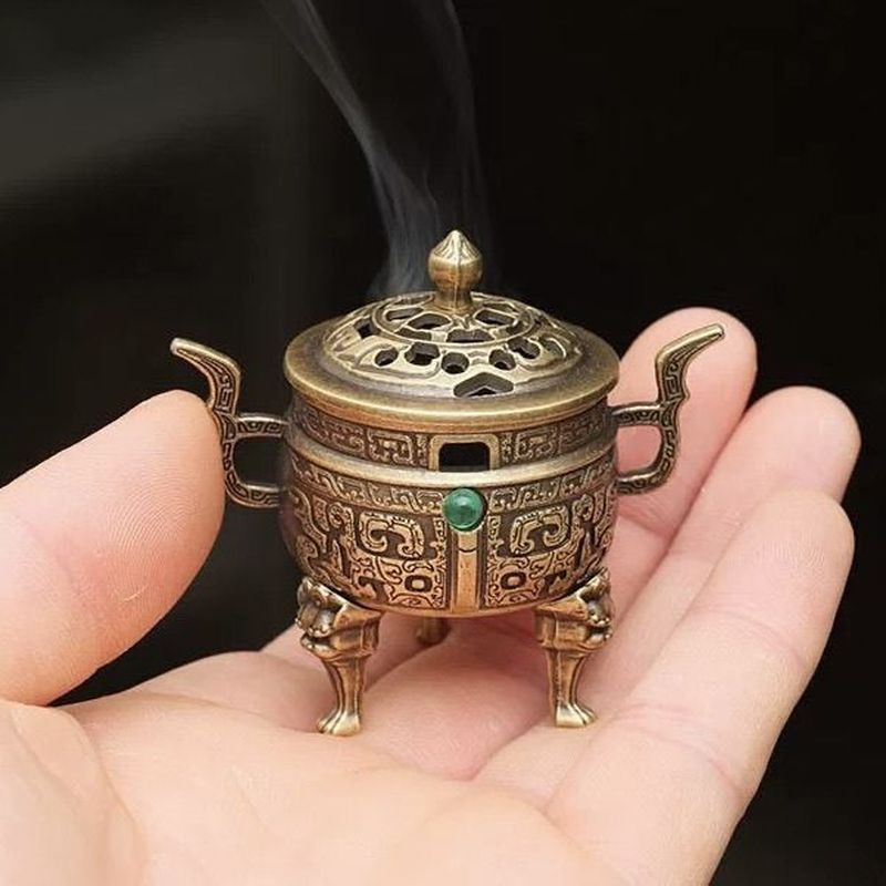 天元鼎香炉香薰炉助眠安神醒脑香道无粘粉祥云复古小香炉家用室内Incense Burner Ornaments, Incense Sticks, Incense Holders, Incense Sau