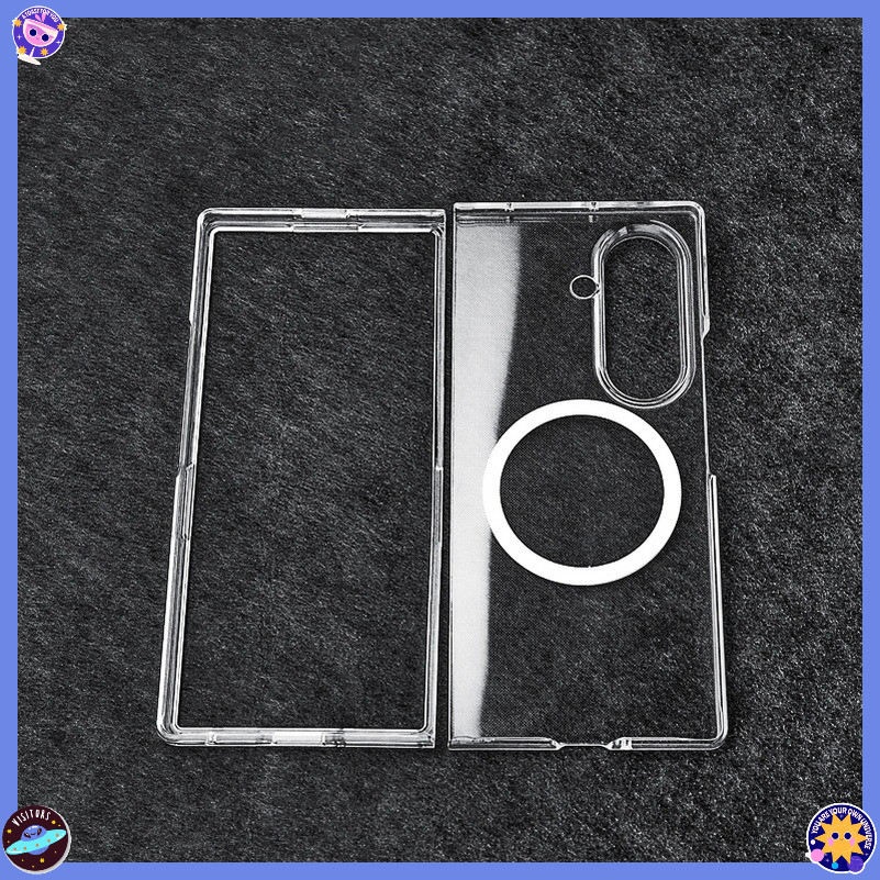 ทนทาน Magnetic Hard PC เคสโทรศัพท์ใสหรูหราสําหรับ Samsung Galaxy Z Fold 7 Z Fold7
