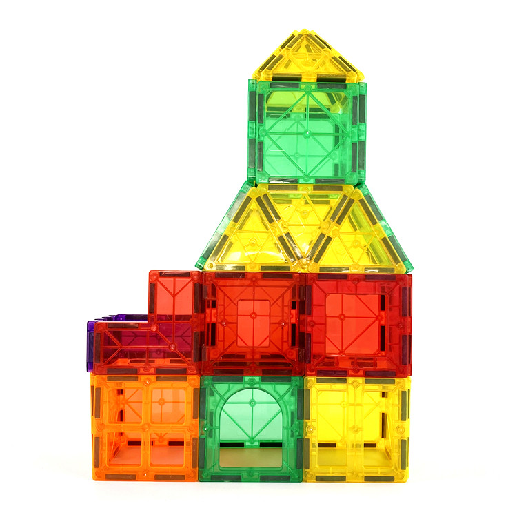 Playmags Magnetic Tiles Building Blocks สําหรับเด็กการศึกษา STEM ของเล่น 3D ชุดก่อสร้าง