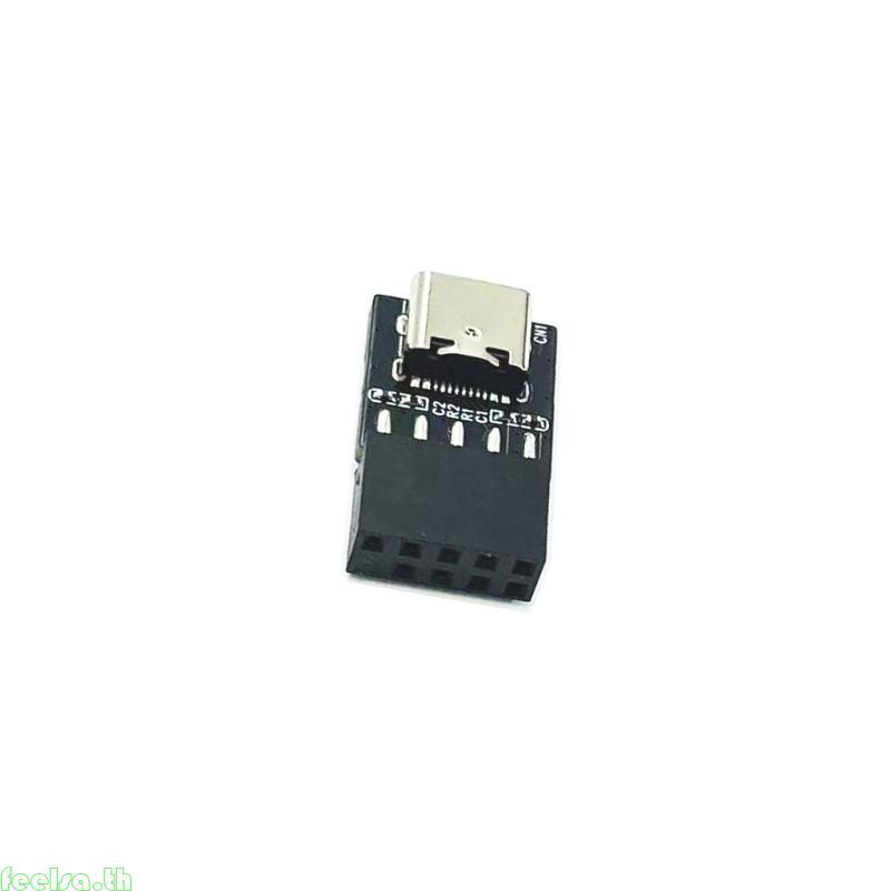 Feela Fast Speed Data Transfer USB2 0 9Pin to Type C อะแดปเตอร์แผงหน้าถึง 9Pin