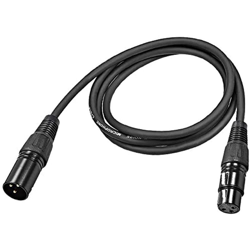 XYWHPGV XLR ชาย XLR หญิงสายสําหรับกล้องวิดีโอการ์ดเสียงผสมสีดํา XLR สายสีดํา 1.5M 4.9ft (c2a7d e5a6a