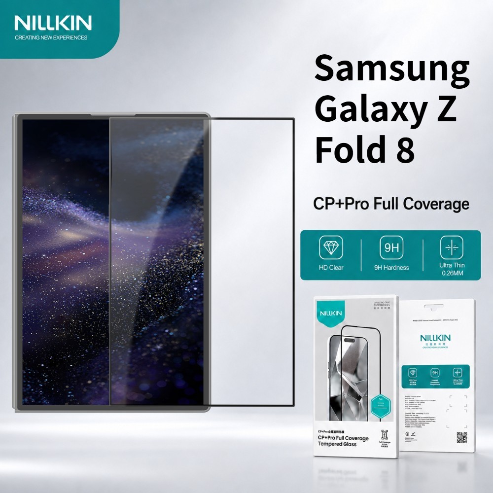 NILLKIN ฟิล์มกระจก สำหรับ Samsung Galaxy Z Fold 8 Fold8 กันรอยขีดข่วน ความแข็ง 9H 2.5D FM5002