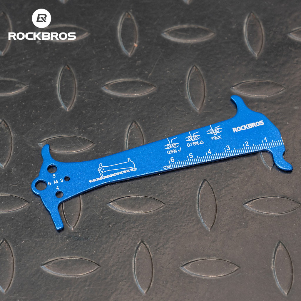 【TH Delivery】ROCKBROS อลูมิเนียมจักรยาน Chain Checker Multi-Function CHAIN สวมใส่ตัวบ่งชี้ตะขอโซ่สกรูวัดสําหรับ MTB จักรยาน — صورة 6