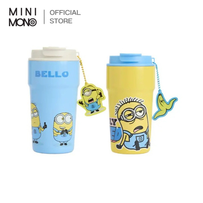 Mini Mono แก้วน้ำเก็บอุณหภูมิ ลาย Minions ความจุ 500 มล.