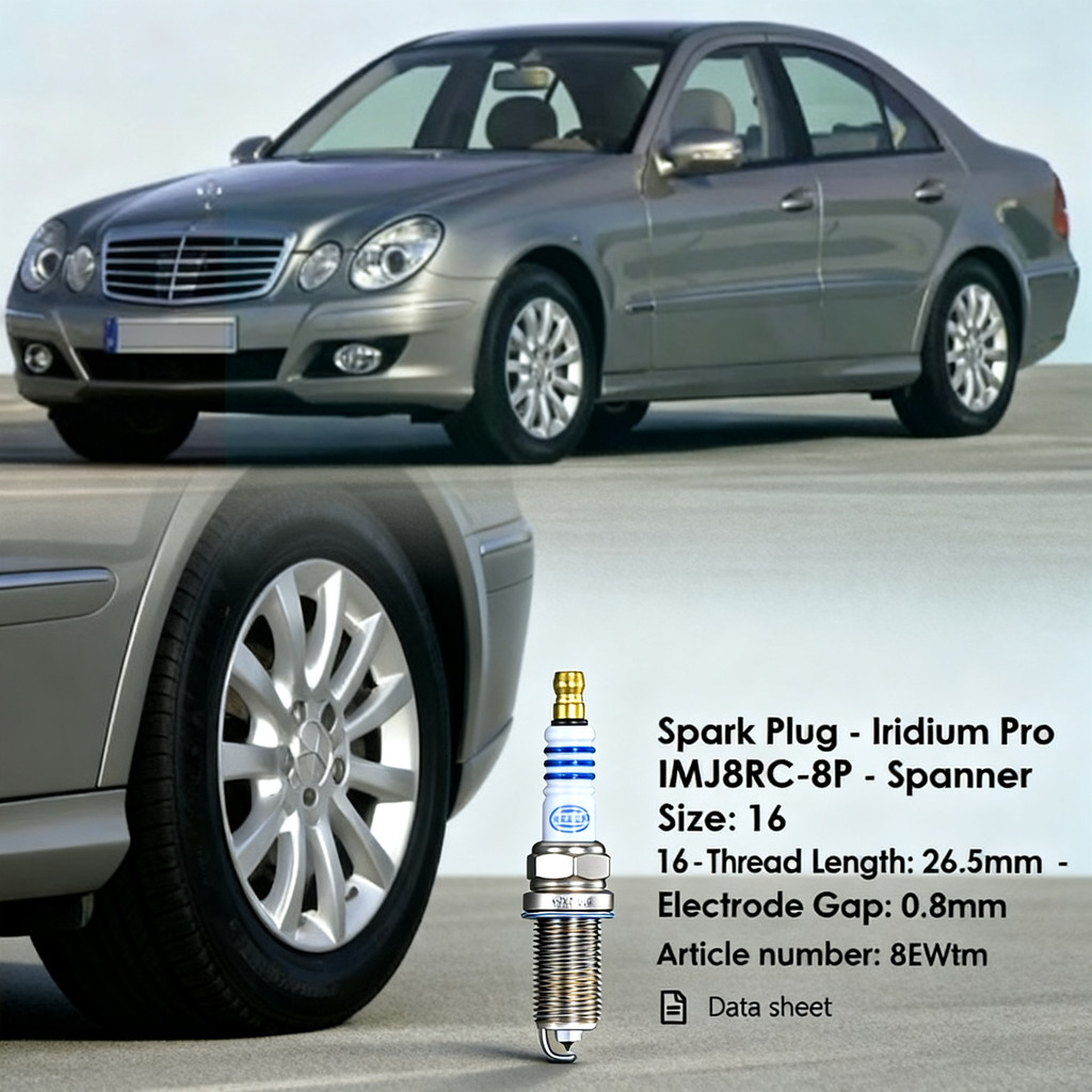 Hella หัวเทียน Iridium 1 หัว IMJ8RC-8P Mercedes Benz W211 2002 - 09 M271 OE 004 159 4503 004 159 130