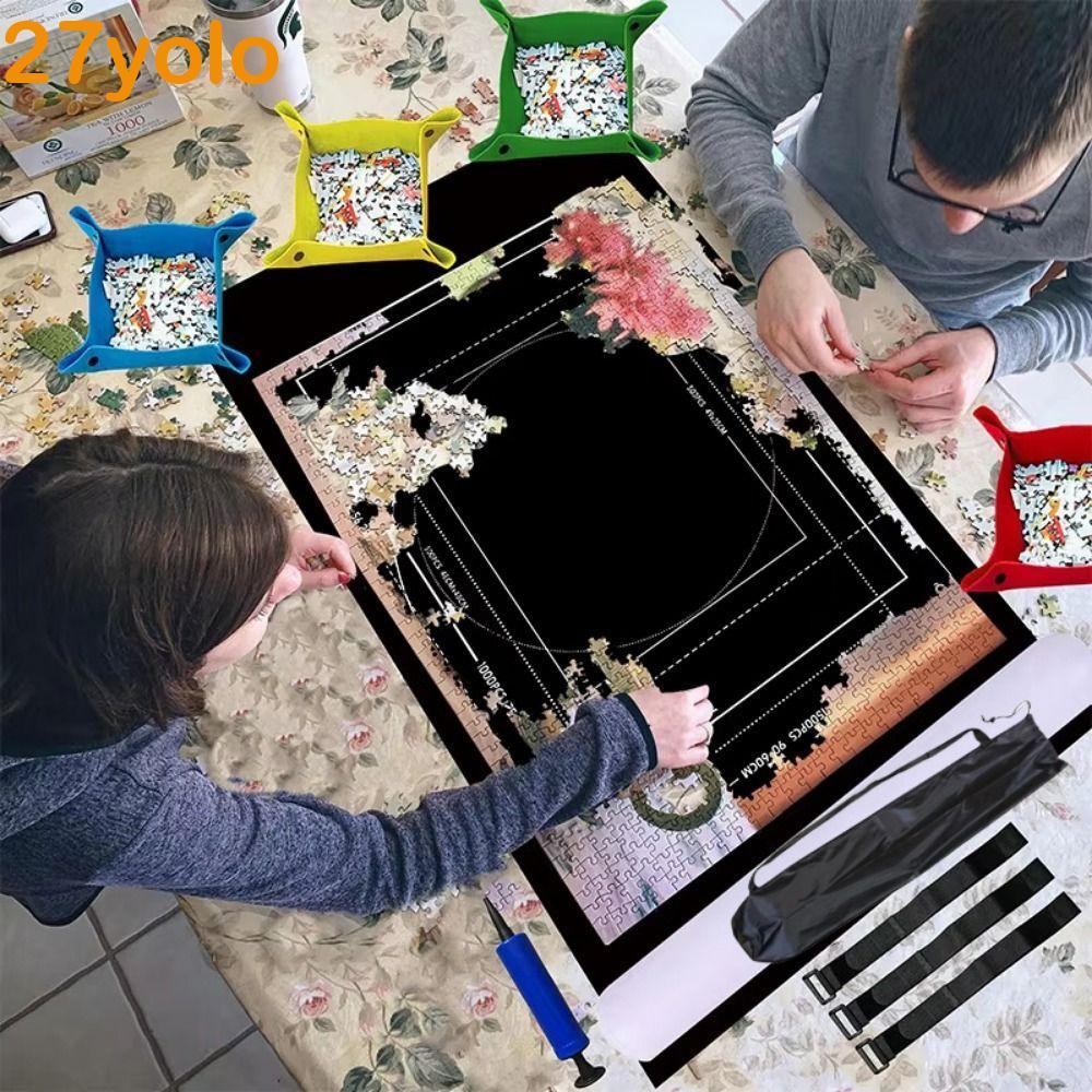 YOLO Puzzle Saver Pad, 1500/2000/3000 ชิ้น Roll Up Jigsaw Puzzle Storage Mats ชุด,ลื่นพร้อมกระเป๋าเก