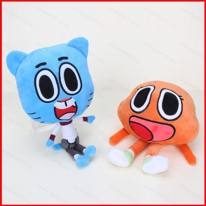 PF 25cm Amazing World of Gumball ตุ๊กตาตุ๊กตา Gumbo Darwin Anais ตุ๊กตาของเล่นเด็กของขวัญวันเกิด