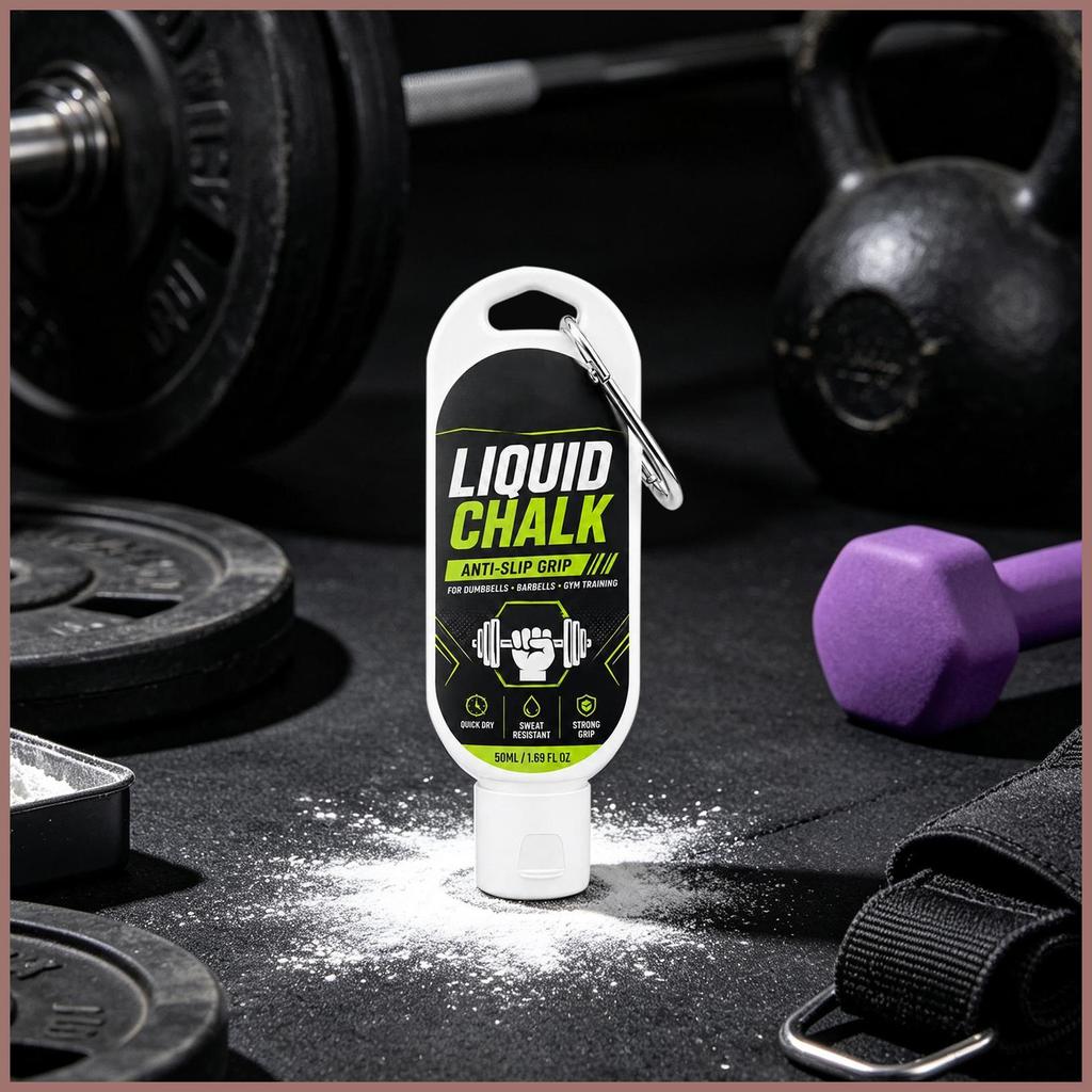 Liquid Chalk Quick-Drying No Dust Solution พร้อม Carabiner Gym Sports Hand Liquid Chalk สําหรับยิมนา