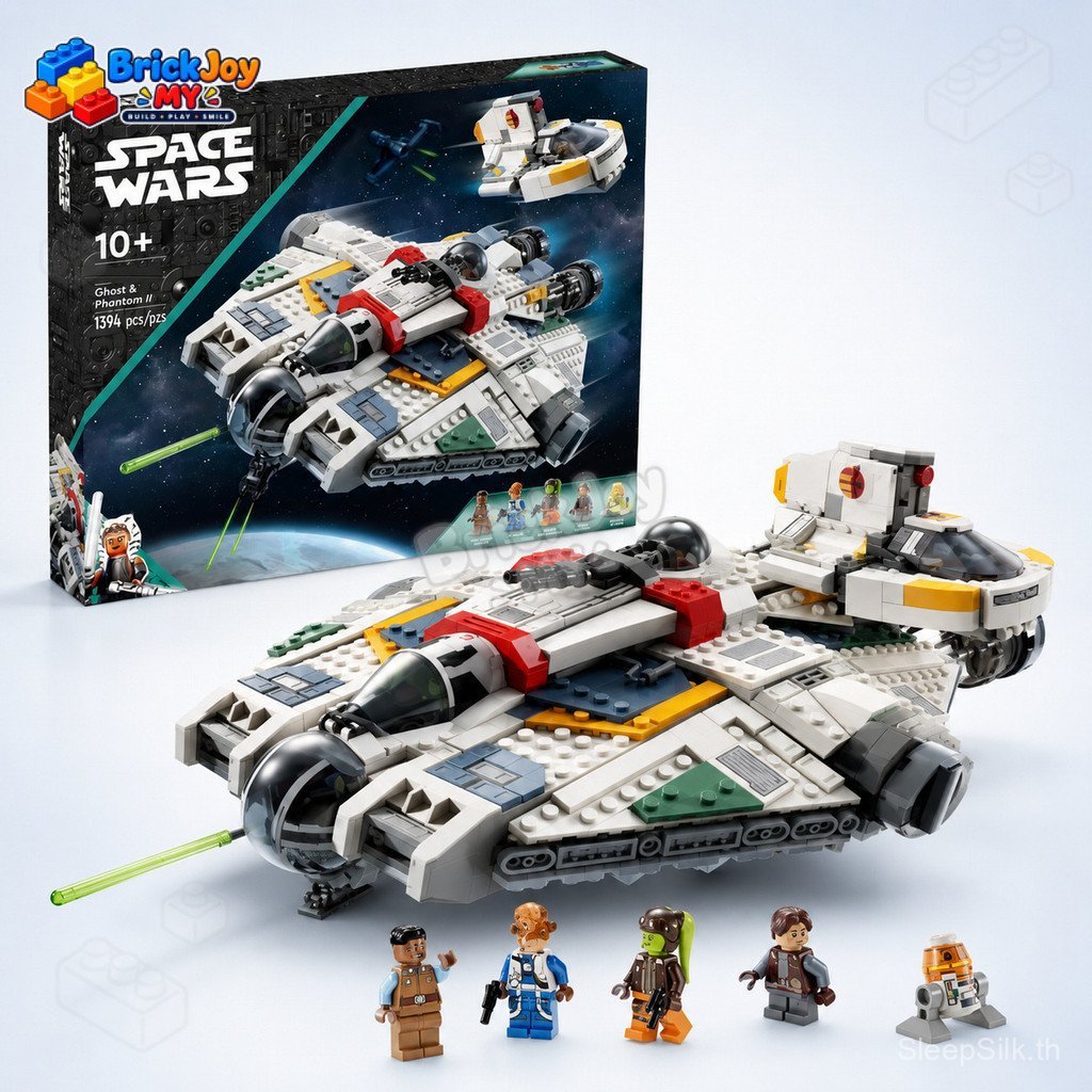 สินค้าพร้อมส่ง 75357 Ghost & Phantom II Spaceship Building Blocks Sci-Fi Set Display Collection ของข