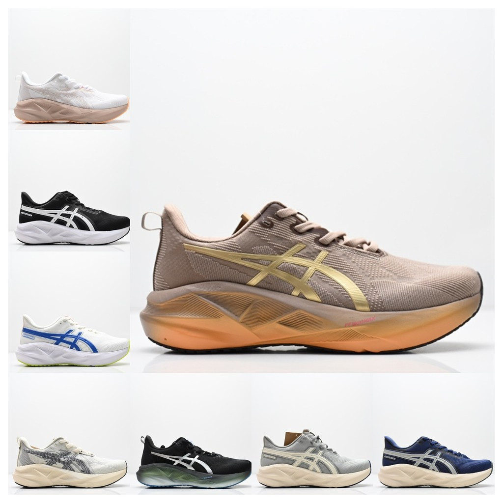 ASICS As-Novablast 5 รองเท้าวิ่งกีฬาดูดซับแรงกระแทกและทนต่อการสึกหรอสําหรับทั้งชายและหญิง EYGT WLV2