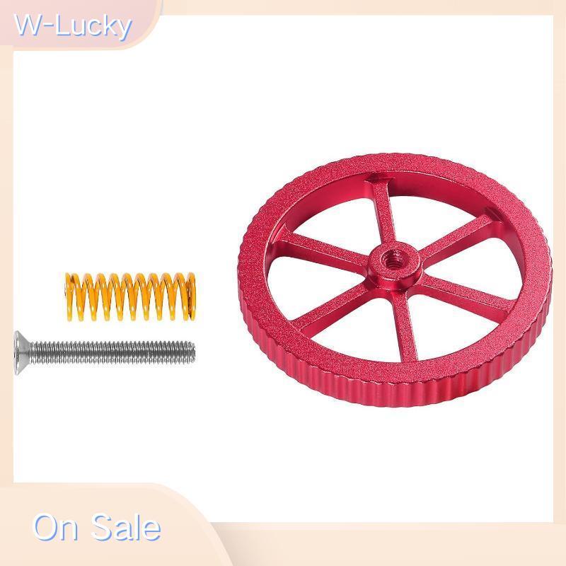 W-Lucky 3D เครื่องพิมพ์ Heatbed Leveling Kit อลูมิเนียมติดทนนาน Hand Twist Nuts Stable Springs คอลัม