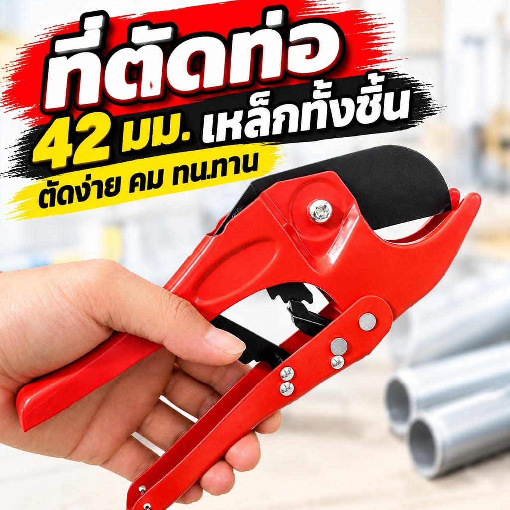 กรรไกรตัดท่อ 42 มม. คีมตัดท่อ เครื่องตัดท่อ ที่ตัดท่อ เหล็ก สำหรับตัดท่อ งานช่าง