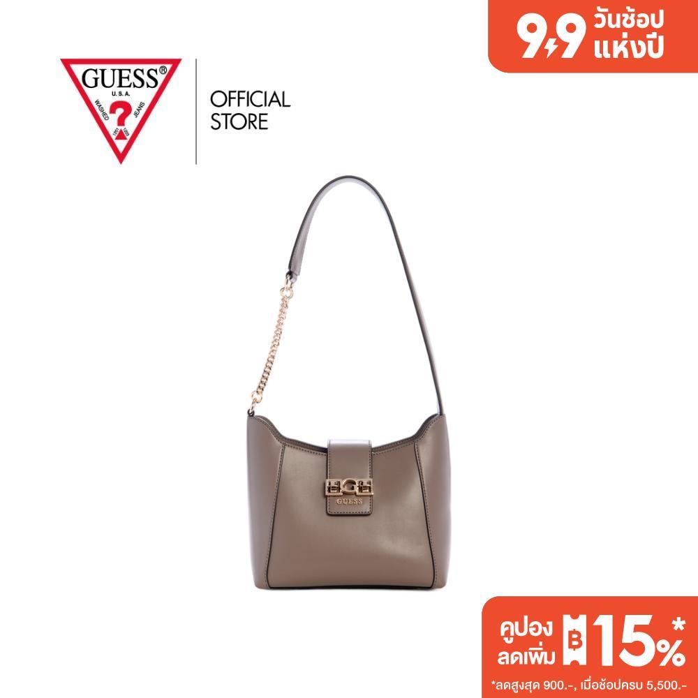 GUESS กระเป๋า รุ่น VG989101 JANE HOBO SHOULDER BAG สีน้ำตาลอมเทา