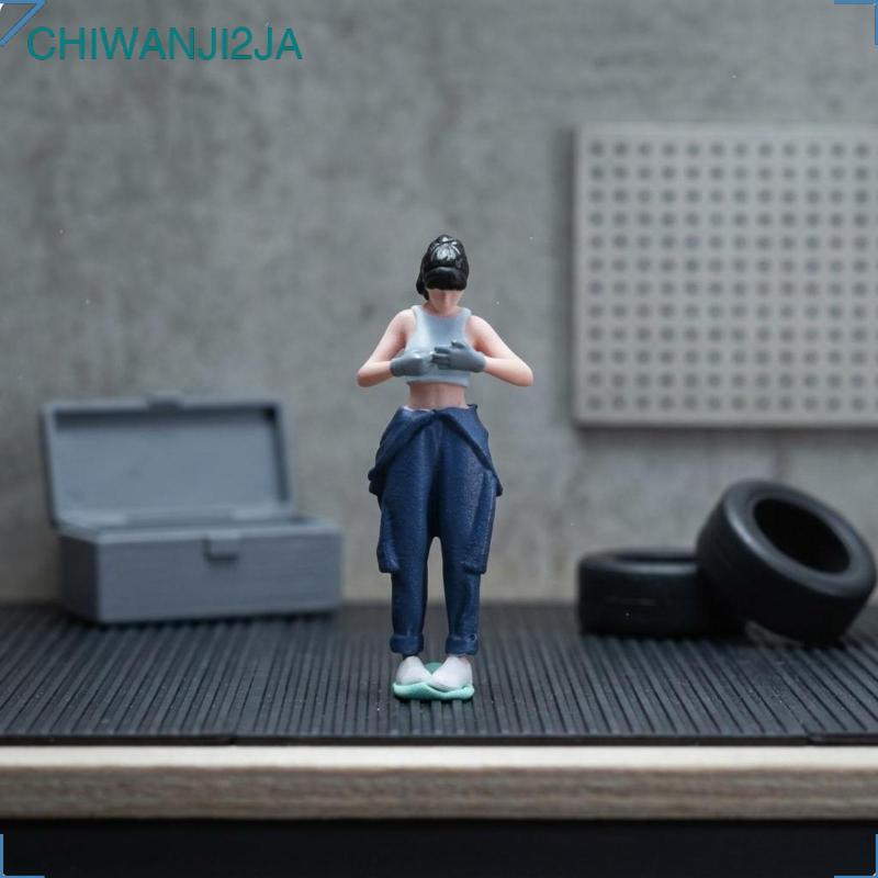 [chiwanji2ja] ฟิกเกอร์จําลองมนุษย์ขนาดเล็กรายละเอียดฟิกเกอร์สะสมภายใต้ซ่อมรถยนต์