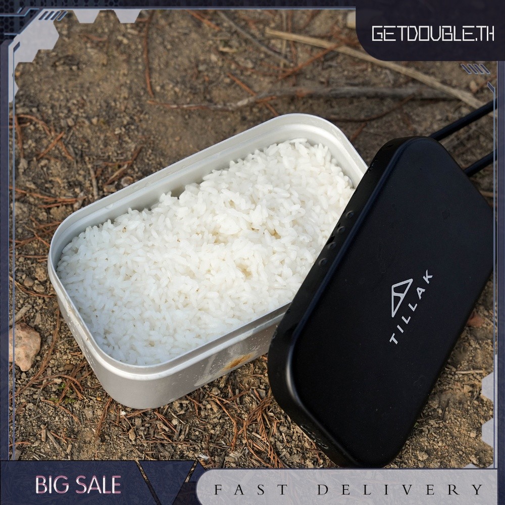 [Getdouble.th] 168g หม้ออลูมิเนียมแคมป์ 850ml วาล์วปล่อยพับได้ Handle เครื่องครัวแคมป์ปิ้งกลางแจ้ง
