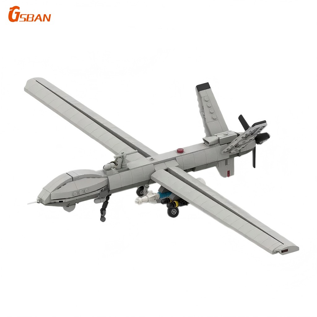 MQ-9 Reaper ทหาร UAV Building Blocks 722 ชิ้นผู้ใหญ่ Building Blocks ของเล่นของขวัญ MOC‐101708