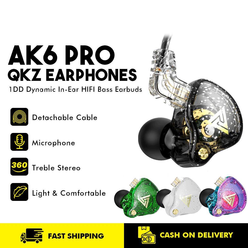 QKZ AK6 PRO AK6 หูฟังแบบมีสาย Stereo In-Ear Earphone เสียงดี เบสแน่น สายยาว 1.2 เมตร หัวเสียบ 3.5 มม