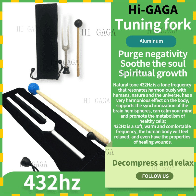 Tuning fork🔮ส้อมจูนเสียง ส้อมปรับ 432 ส้อมปรับ อลูมิเนียม F432HZ ส้อมปรับ ผ่อนคลาย Decompression พลั