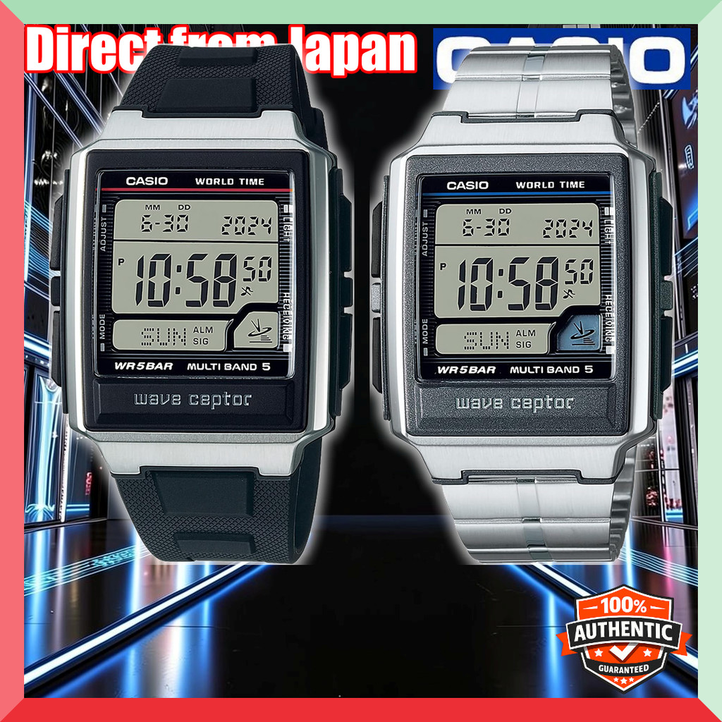 Casio Wave Ceptor Men's Radio Controlled Watch - Model WV-59R-1AJF, Black, Authentic Domestic Versio